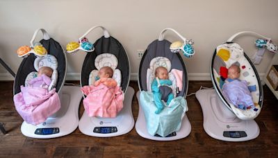 Identical quadruplet sisters meet their brothers for the 1st time