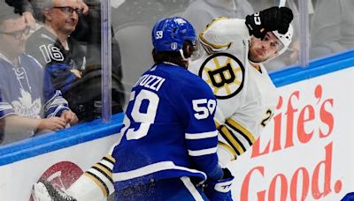 It didn’t take long for Bruins defenseman Parker Wotherspoon to get a feel for the action in playoff debut