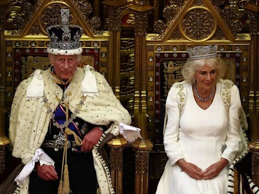 King Charles and Camilla blinged out in £4.1bn jewels at State Opening