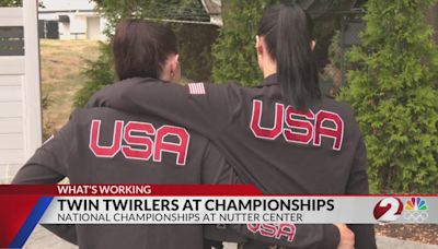 Twin twirlers have their eye on the baton and the future