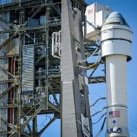 A United Launch Alliance (ULA) Atlas V rocket sits at Space Launch Complex 41 at Cape Canaveral Space Force Station