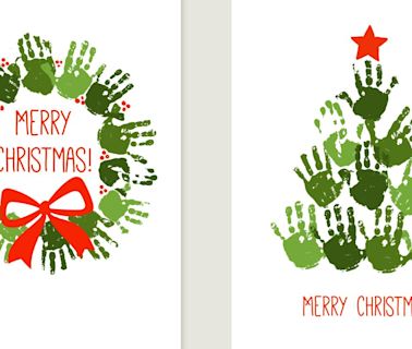 Make a cute handprint Christmas card