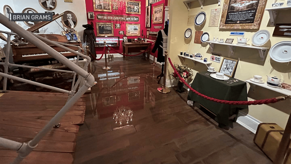 'Total mystery': Unexplained flood at suburban Chicago Titanic exhibit eerily resembles scenes from movie