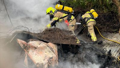 Firefighters called to major barn and vehicle fire in north Pembrokeshire