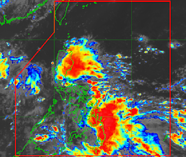 Low pressure area off General Santos City, ITCZ affecting Mindanao