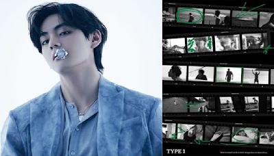 BTS' V teases handsome and laidback look for TYPE 1 photobook in reel film style concept poster; PIC