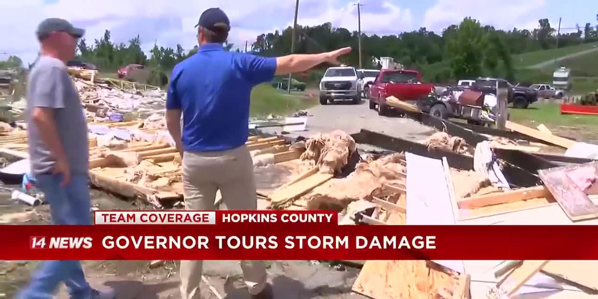Gov. Beshear tours storm-torn areas in Western Kentucky