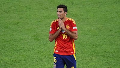 Euro 2024 final: Rodri subbed off at half-time on Spain vs England with suspected injury