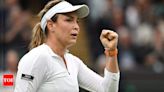 Donna Vekic tames Lula Sun at damp Wimbledon to seal semi-final spot | Tennis News - Times of India