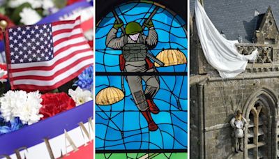 Normandy churches honor D-Day paratroopers as biblical heroes in stained-glass windows