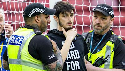 Scotland vs Israel Euro 2025 qualifier delayed as protester chains himself to goalpost