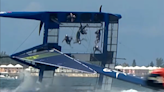 5 US sailing team members go flying overboard as boat capsizes