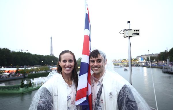 Olympics 2024 opening ceremony LIVE: Tom Daley and Helen Glover fly Team GB flag as heavy rain hits Paris