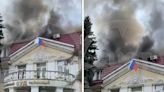 Russia in flames as huge blaze rocks government building with dozens evacuated