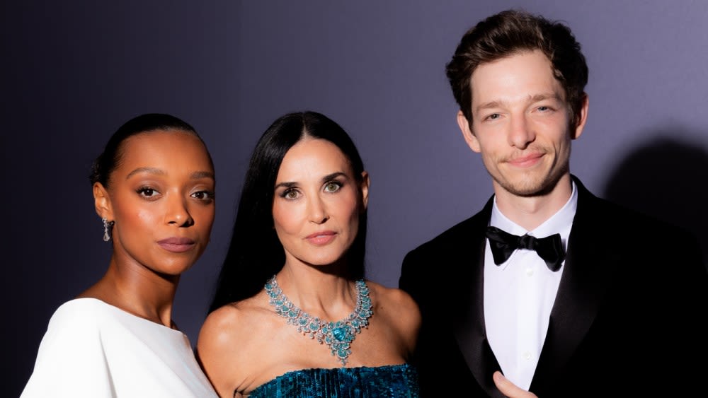 Demi Moore Toasts Trophée Chopard Winners Mike Faist and Sophie Wilde at the Cannes Film Festival