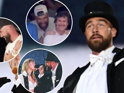 Travis Kelce compartió su experiencia rodeado de celebridades y subiendo al escenario con Taylor Swift en el Eras Tour