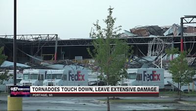 Tornadoes touch down, leave extensive damage at FedEx facility