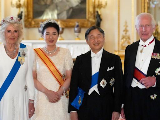 Queen Camilla Wears Burmese Ruby Tiara to Japan State Banquet