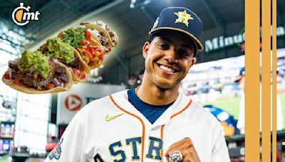 Jeremy Peña, pelotero de Houston Astros, fascinado por los tacos