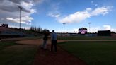 Comedian throws first pitch for Make-A-Wish fundraiser