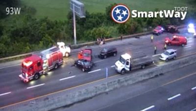 Portion of I-24 reopens following multi-vehicle crash in Antioch