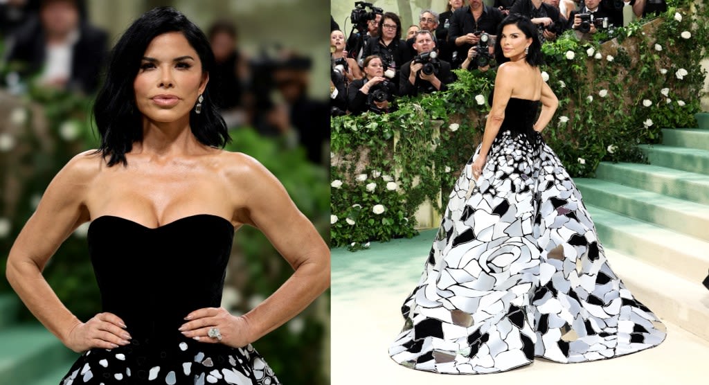 Lauren Sanchez Makes Met Gala Debut With New Look and Stained Glass Oscar de la Renta Gown