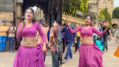 VIDEO: Woman Performs Belly Dance, Creates Reel Outside Busy CSMT Railway Station