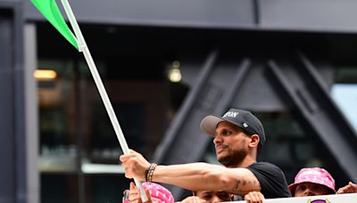 Full Joe Mazzulla Boston Celtics Championship duck boat parade