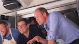 Prince William shocks customers by serving them veggie burgers from a food truck