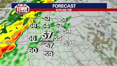 Atlanta weather: Windy and wet Tuesday