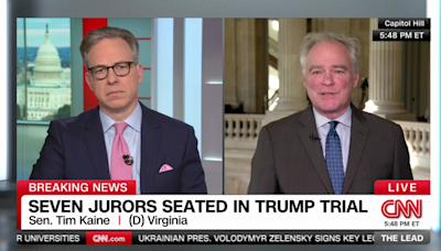 Sen. Tim Kaine reacts to jury selection in Trump’s trial | CNN Politics