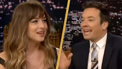 Jimmy Fallon called out by Dakota Johnson for repeatedly interrupting her during extremely embarrassing interview