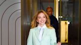 Sydney Sweeney Gave Modern Day 'Heathers' in a Minty-Fresh Blazer and Skirt Set