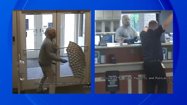 Suspect robs bank wearing "old man" mask, carrying polka dot umbrella, police say - KVIA