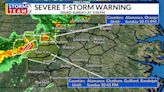 Severe thunderstorm warning for Orange, Moore, Lee, Chatham counties