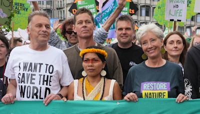 Chris Packham and Emma Thompson join 60,000 climate protesters in London