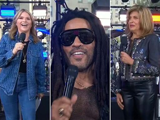 Jenna Bush Hager embarrasses Hoda Kotb on 'Today' by offering Lenny Kravitz her number: "Are you looking for love?"