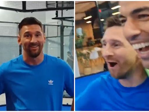 Video: Lionel Messi jugó al pádel con Luis Suárez y deslumbró a todos con su habilidad