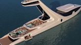 Incredible plan for $500m superyacht with towering 125ft ‘sky cabin’