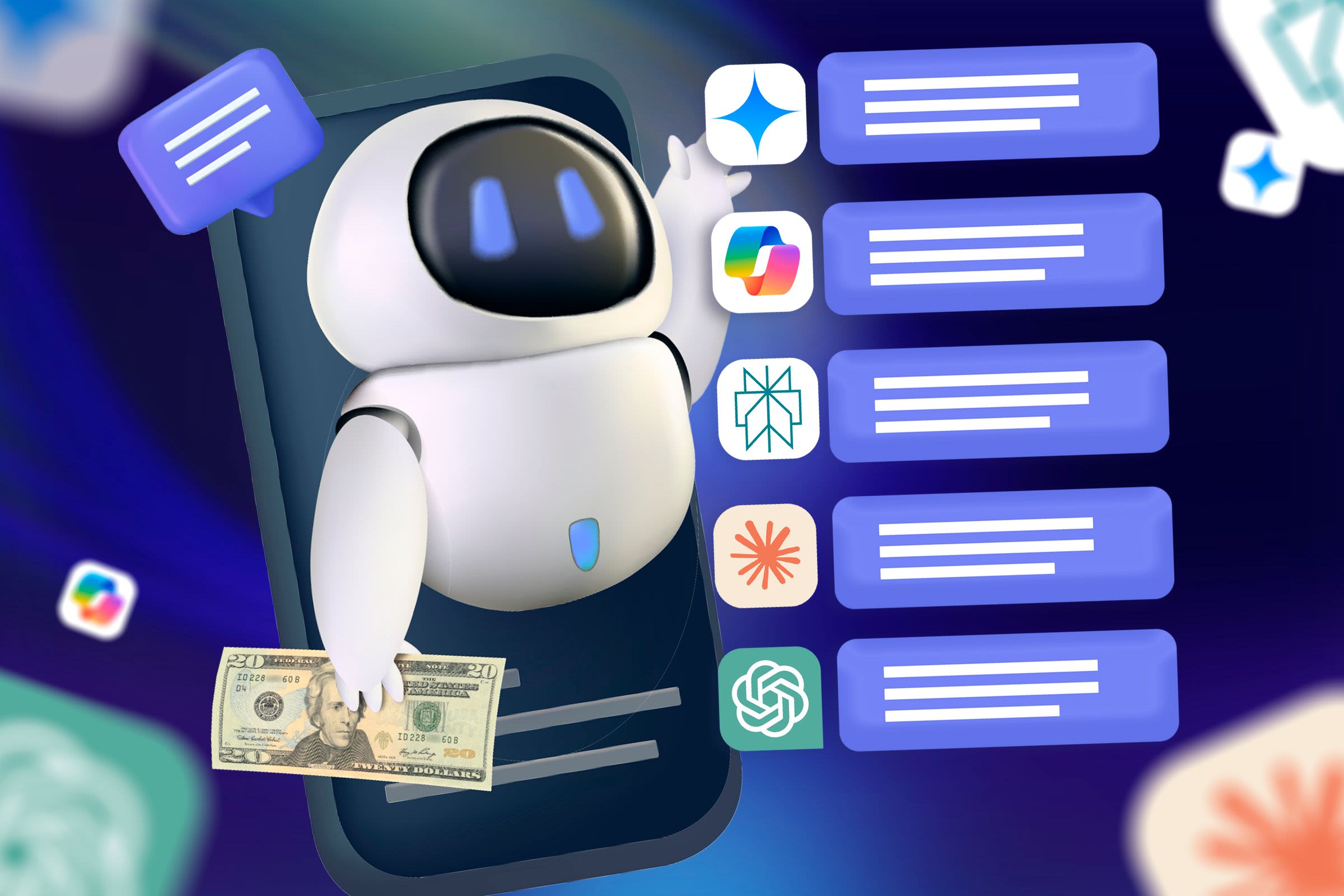 Which Chatbot Subscription Gets You the Most for Your $20?