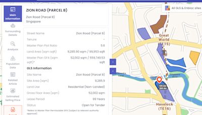 Allgreen’s $1,304 psf ppr at the top of two bids for Zion Road Parcel B