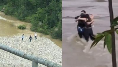 Dramáticas imágenes: El último abrazo de tres amigos antes de morir ahogados [VIDEO]