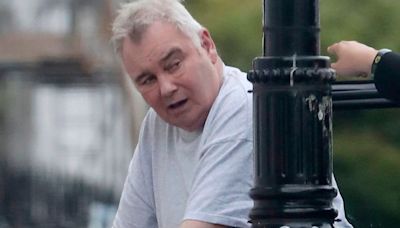 Fragile Eamonn Holmes seen using walking frame after meeting friends for lunch date