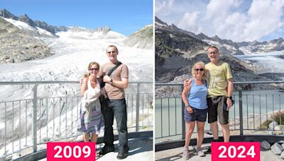 Holiday photos taken 15 years apart reveal devastating loss: 'It made me cry'