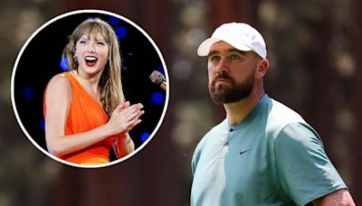 Travis Kelce Reacts to Fan's Taylor Swift Diss After He Messes Up Golf Shot - E! Online