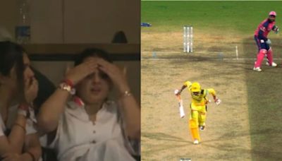 WATCH Sakshi Singh Dhoni’s Reaction After Ravindra Jadeja ‘Obstructs The Field’ Against Rajasthan Royals