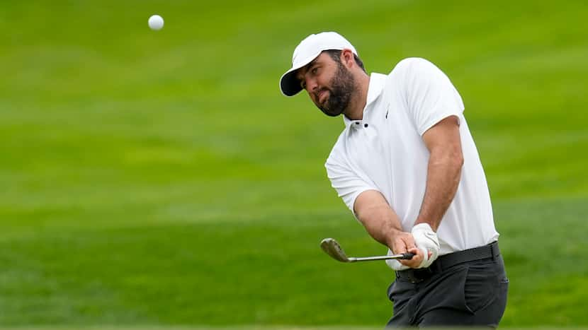 Watch: Scottie Scheffler holes out for eagle at the PGA Championship