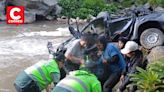Tarma: Conductor vuelca con camioneta a un abismo de 150 metros y lo rescatan grave