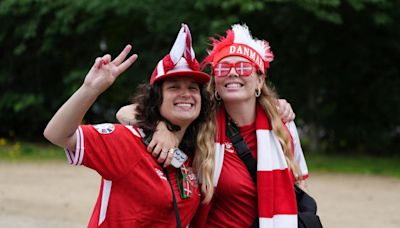 Danish fans sing 'it's never coming home' ahead of England Euros game