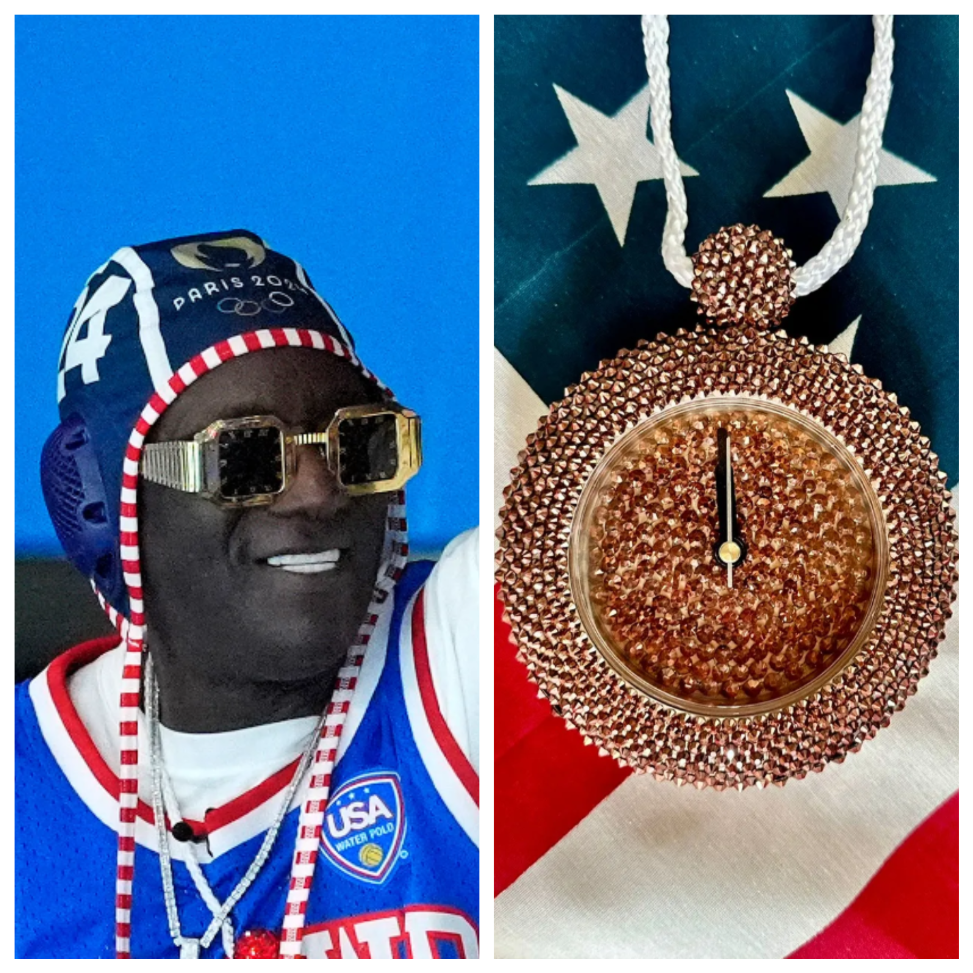 Some heroes wear clocks: Flavor Flav calls viral gesture for Jordan Chiles 'a gift of love'